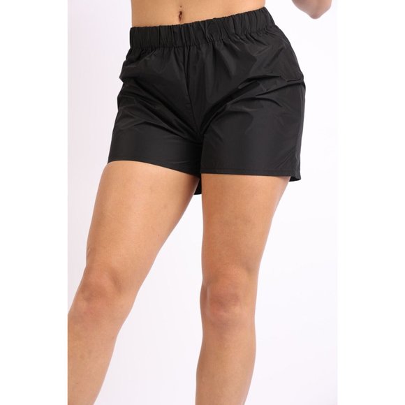 Women's Casual Elastic Waist Windbreaker Sports Home Daily Jogging Cute Shorts - Picture 2 of 7